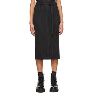 NWT Pleats Please Issey Miyake Black Tie Skirt